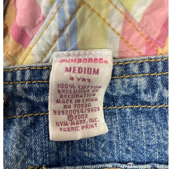 Gymboree 2002 denim shortall overalls SIZE 4 Vintage! - Picture 3 of 3